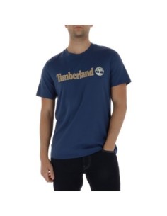 Timberland T-shirt homme bleu imprimé – Coton
