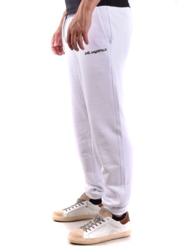 Karl Lagerfeld Pantalon homme blanc à lacets