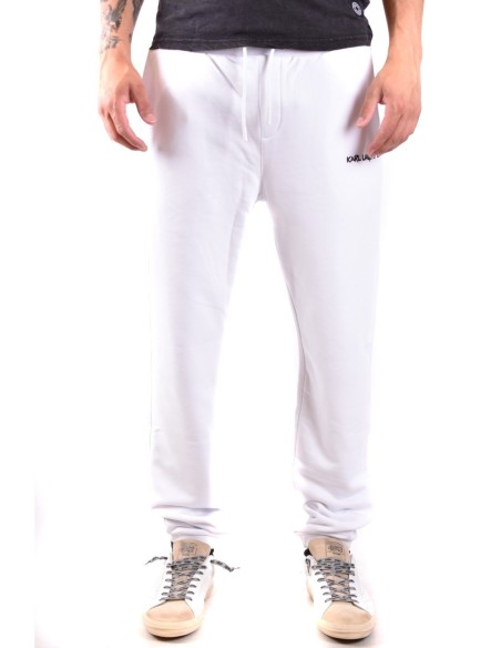 Karl Lagerfeld Pantalon homme blanc à lacets