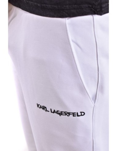 Karl Lagerfeld Pantalon homme blanc à lacets