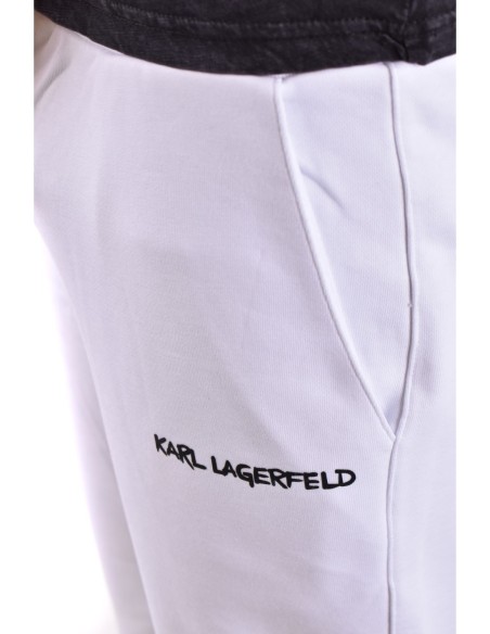 Karl Lagerfeld Pantalon homme blanc à lacets