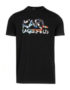 Karl Lagerfeld T-shirt homme noir imprimé – Coton