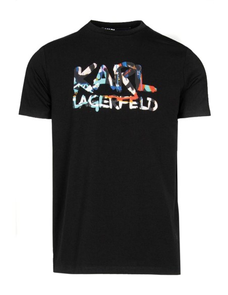 Karl Lagerfeld T-shirt homme noir imprimé – Coton