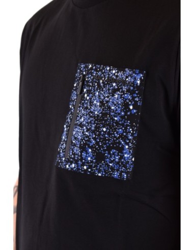 Karl Lagerfeld T-shirt homme noir imprimé coloré