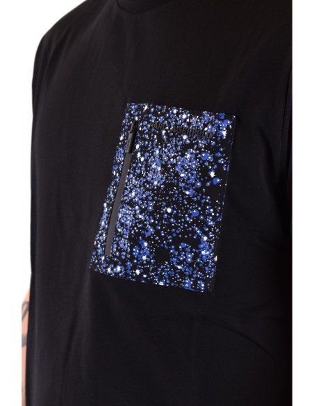 Karl Lagerfeld T-shirt homme noir imprimé coloré