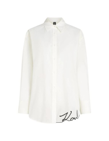 Karl Lagerfeld Jeans Chemise femme beige oversize