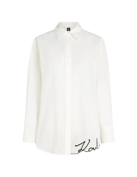 Karl Lagerfeld Jeans Chemise femme beige oversize