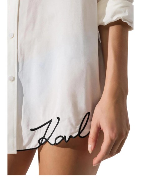 Karl Lagerfeld Jeans Chemise femme beige oversize