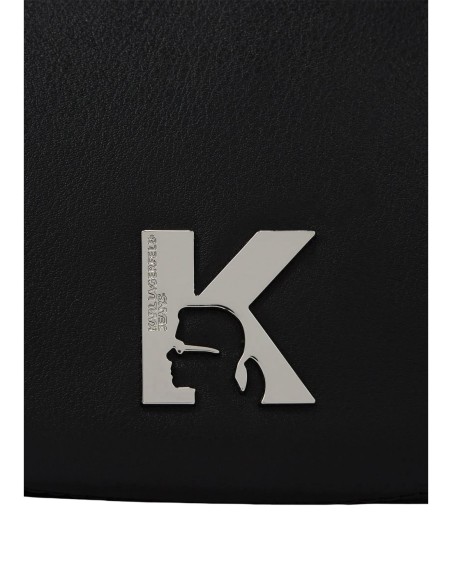 Karl Lagerfeld Jeans Sac à main noir demi-lune logo