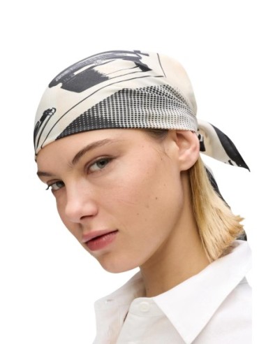 Karl Lagerfeld Jeans Foulard femme beige imprimé