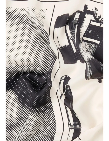 Karl Lagerfeld Jeans Foulard femme beige imprimé