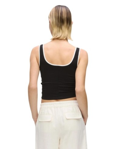 Karl Lagerfeld Jeans Top femme noir col V profond