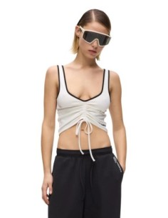 Karl Lagerfeld Jeans Top femme blanc col V profond