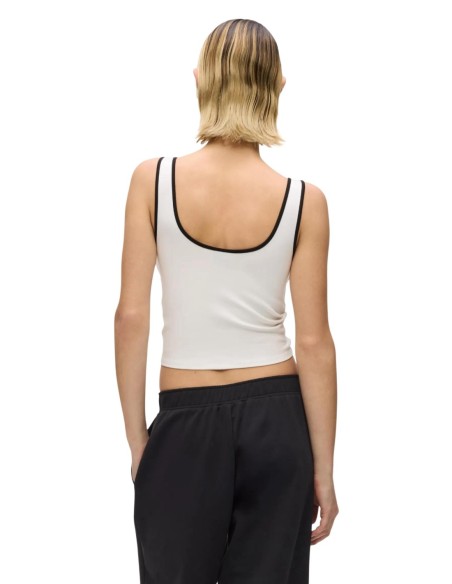 Karl Lagerfeld Jeans Top femme blanc col V profond