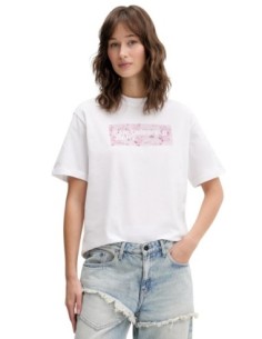 Karl Lagerfeld Jeans T-shirt femme blanc logo floral