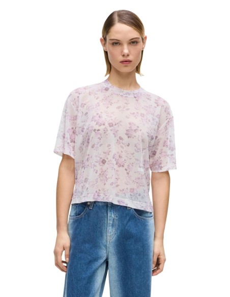 Karl Lagerfeld Jeans T-shirt femme rose floral