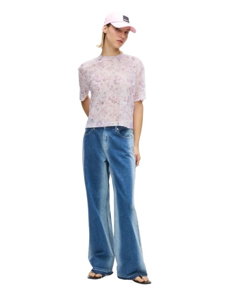 Karl Lagerfeld Jeans T-shirt femme rose floral
