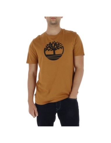 Timberland T-shirt homme camel imprimé – Coton