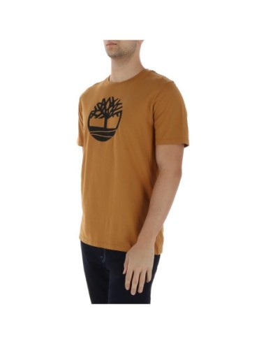 Timberland T-shirt homme camel imprimé – Coton