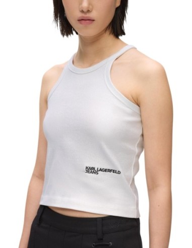 Karl Lagerfeld Jeans Top femme argenté sans manches