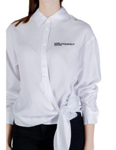 Karl Lagerfeld Jeans Chemise femme blanche en lyocell