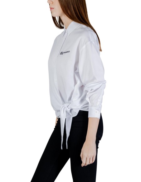 Karl Lagerfeld Jeans Chemise femme blanche en lyocell