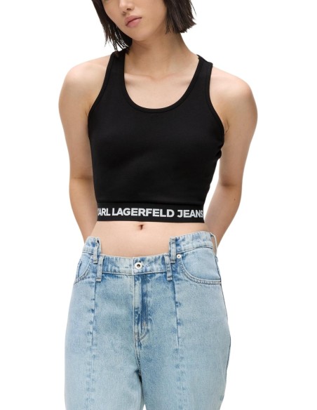 Karl Lagerfeld Jeans Top femme noir sans manches