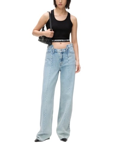 Karl Lagerfeld Jeans Top femme noir sans manches