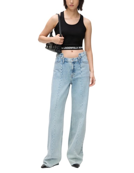 Karl Lagerfeld Jeans Top femme noir sans manches
