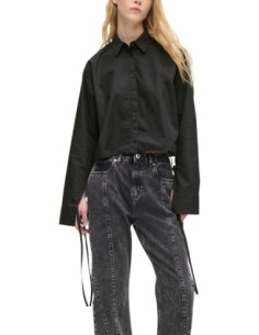 Karl Lagerfeld Jeans Chemise femme noire coton bio