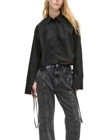 Karl Lagerfeld Jeans Chemise femme noire coton bio