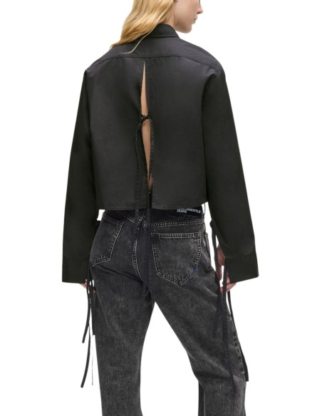 Karl Lagerfeld Jeans Chemise femme noire coton bio
