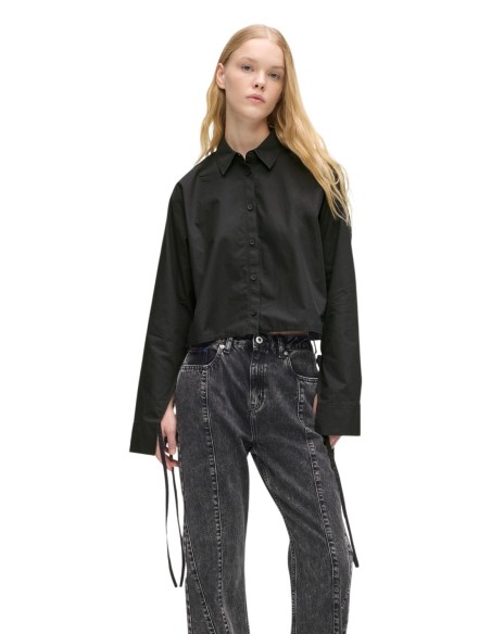 Karl Lagerfeld Jeans Chemise femme noire coton bio