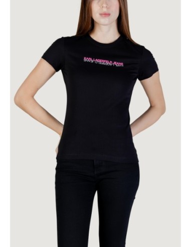 Karl Lagerfeld Jeans T-shirt femme noir imprimé