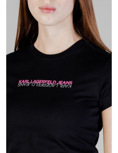 Karl Lagerfeld Jeans T-shirt femme noir imprimé
