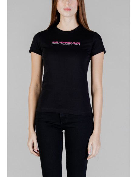 Karl Lagerfeld Jeans T-shirt femme noir imprimé