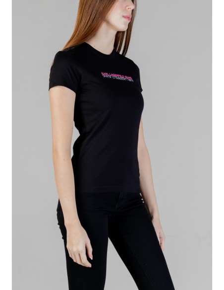 Karl Lagerfeld Jeans T-shirt femme noir imprimé