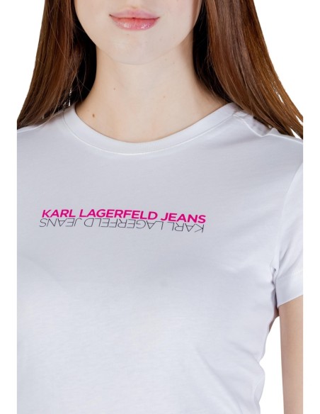 Karl Lagerfeld Jeans T-shirt femme blanc imprimé