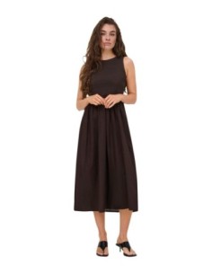 Jacqueline De Yong Robe femme marron midi