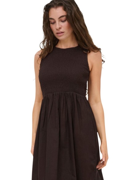 Jacqueline De Yong Robe femme marron midi