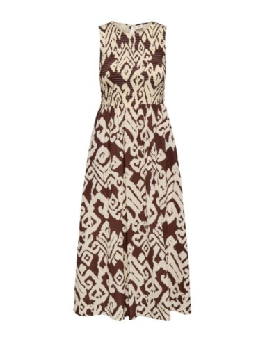 Jacqueline De Yong Robe femme marron géométrique