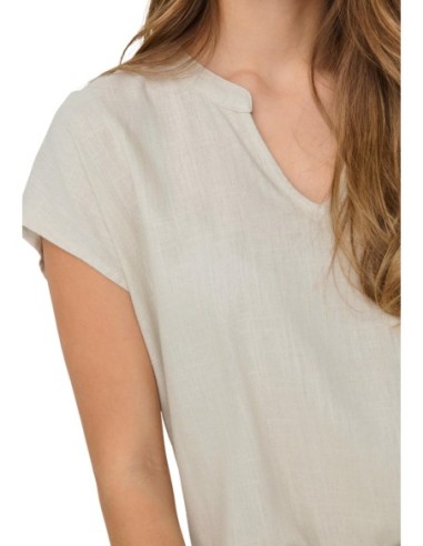 Jacqueline De Yong Blouse femme grise col V