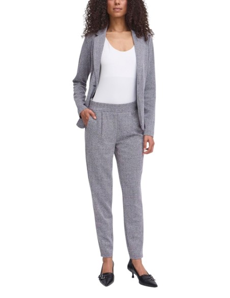 Ichi Pantalon femme bleu – Stretch