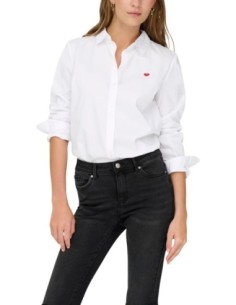 Jacqueline De Yong Chemise femme blanche brodée