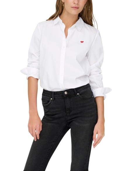 Jacqueline De Yong Chemise femme blanche brodée