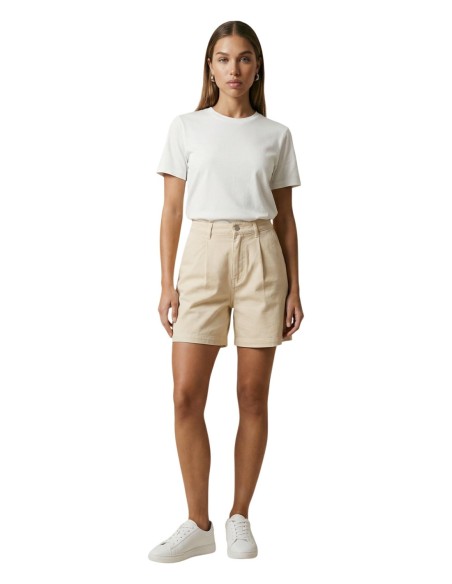 Jacqueline De Yong Short femme beige taille haute