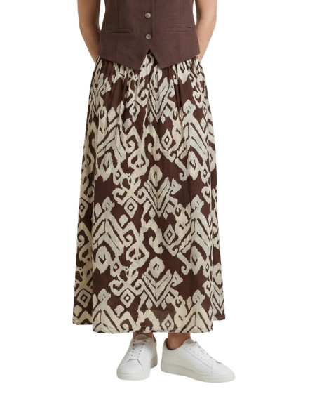 Jacqueline De Yong Jupe maxi femme marron imprimée