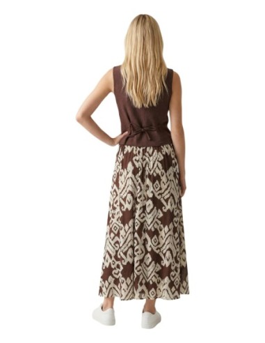 Jacqueline De Yong Jupe maxi femme marron imprimée