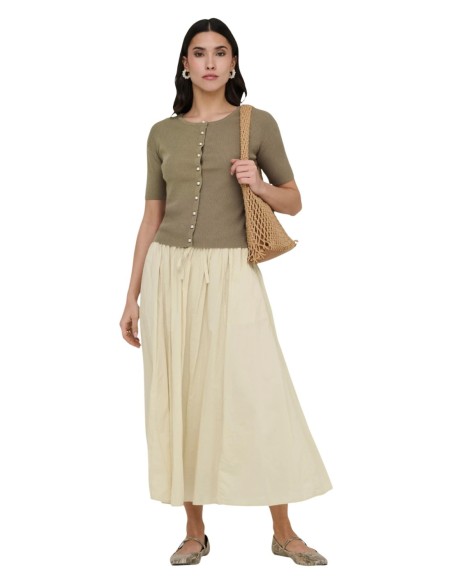 Jacqueline De Yong Jupe maxi femme beige