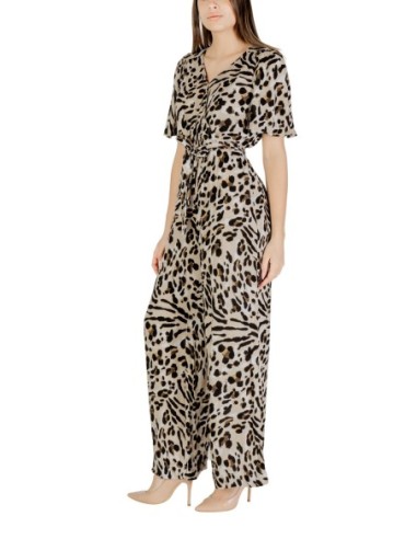 Ichi Combinaison femme beige léopard